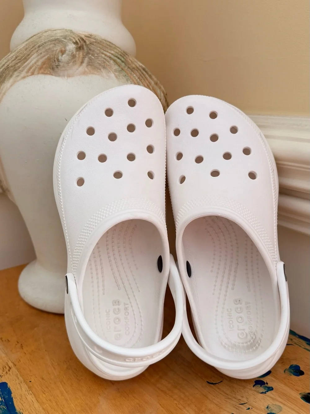 Crocs Classic Platform Clog White Women's Size 10